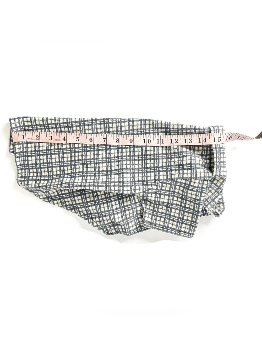 Plaid Navy and White Dog Shirt with Collar
